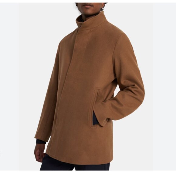 Men's Theory Wool Stand Collar Jacket M - Picture 1 of 8